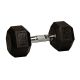 G Fitness Rubber Encased Hex Dumbbell 35 lb