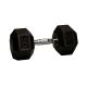 G Fitness Rubber Encased Hex Dumbbell 50 lb